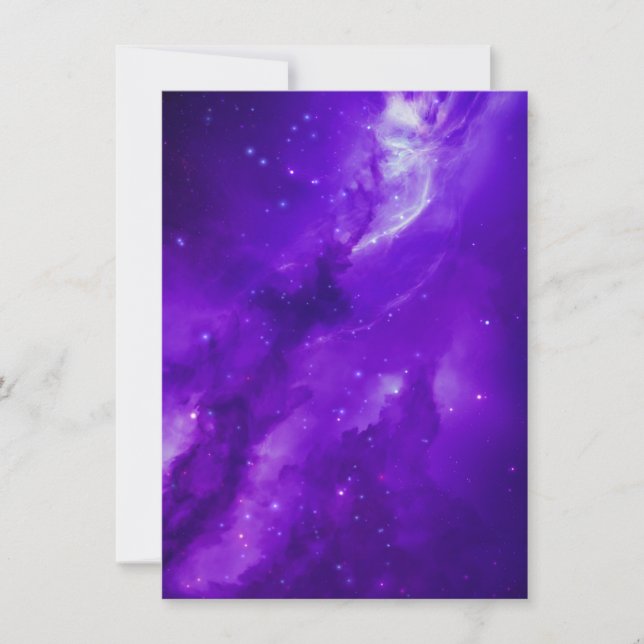 Galaxie mit Sternen im Weltraum Einladung (Vorderseite)