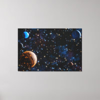 Galaxie mit Sternen und Planeten