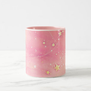 Galaxie motif abstraite Mug à café à deux tons