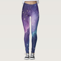 Galaxie-Nacht-Himmel-Sternen-Leggings