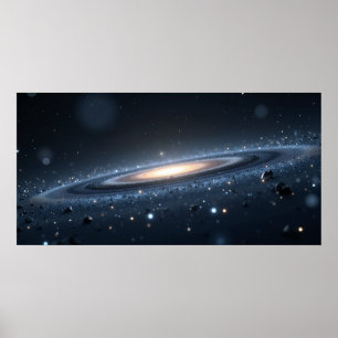 Galaxie-Nacht-Himmel-Wandkunst – Tiefer Weltraum  Poster