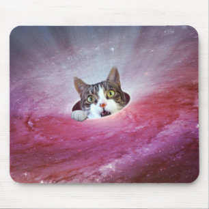 Galaxie-Raum-Katzen LOL lustiges Mousepad
