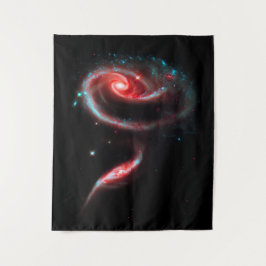 Galaxie Rose Rotes Medium Wandteppich
