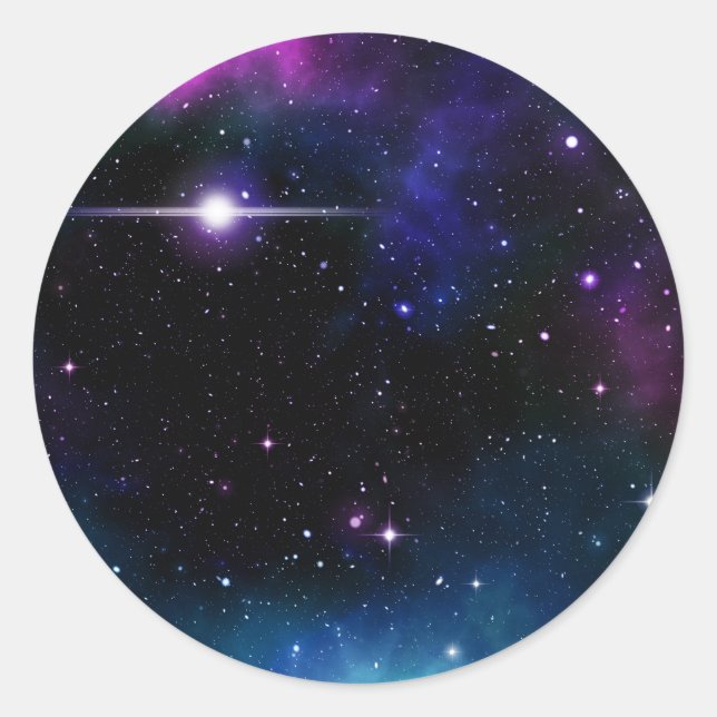 Galaxie Runder Aufkleber (Vorderseite)