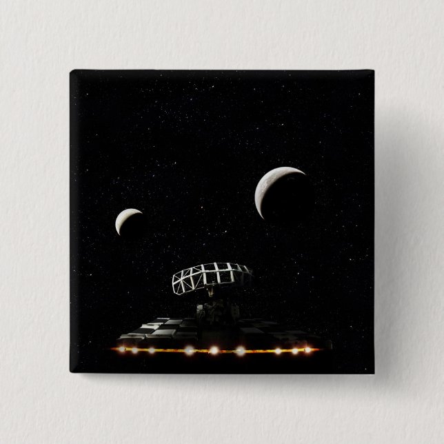 Galaxie-Scanner - Radar-Raumschiff - Sci-Fi Button (Vorderseite)