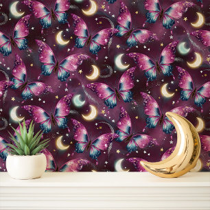 Galaxie Schmetterlinge und Monde Tapete
