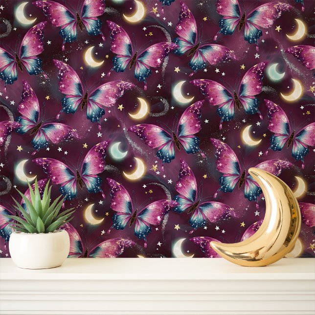 Galaxie-Schmetterlinge und Monde Tapete (Von Creator hochgeladen)