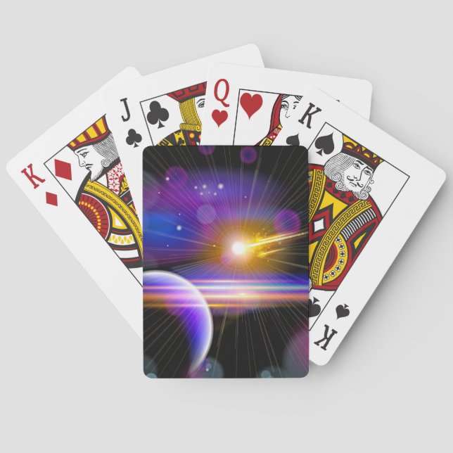 Galaxie und Sterne Spielkarten (Rückseite)