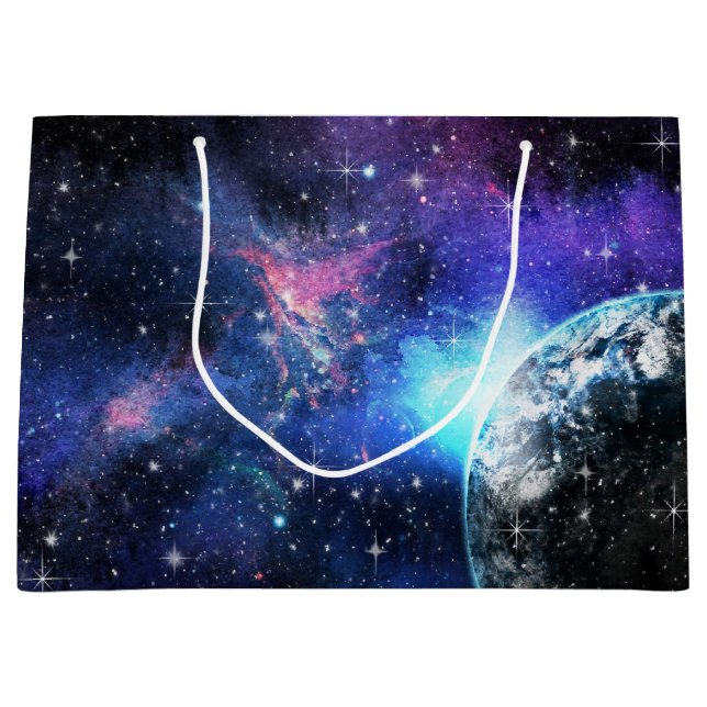 Galaxie, Universum, Sterne, Geschenkmuster für den Große Geschenktüte (Vorderseite)