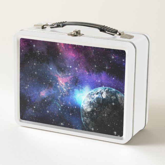 Galaxie, Universum, Sterne, Geschenkmuster für den Metall Brotdose (Vorderseite)