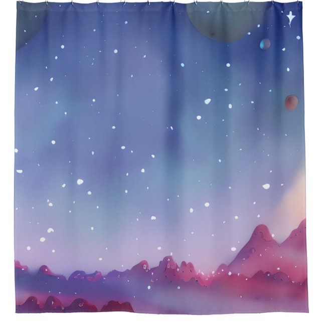 Galaxie, Universum, Sterne, Weltraum Duschvorhang (Vorderseite)
