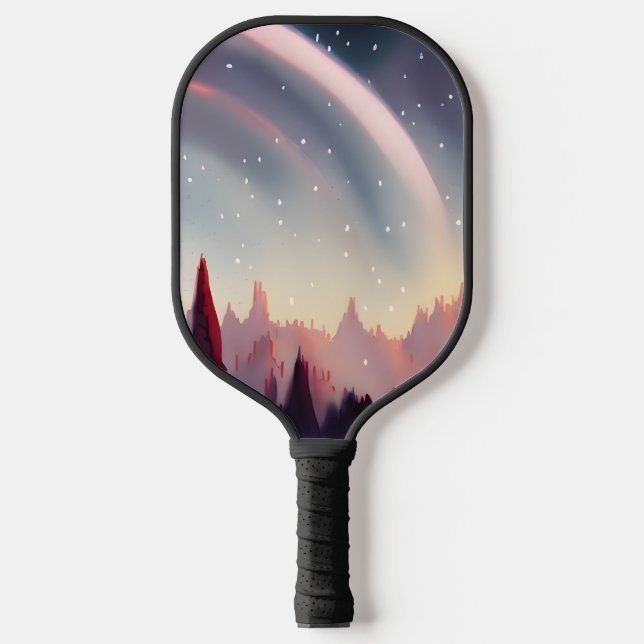 Galaxie, Universum, Sterne, Weltraum Pickleball Schläger (Vorderseite)
