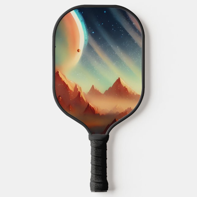 Galaxie, Universum, Sterne, Weltraum Pickleball Schläger (Vorderseite)