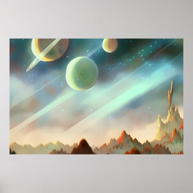 Galaxie, Universum, Sterne, Weltraum Poster (Vorne)