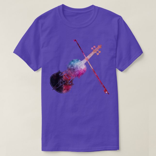 Galaxie-Violinvektor T-Shirt (Design vorne)