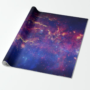 Galaxie Weltraum Himmel Sterne Himmelblau  Geschenkpapier