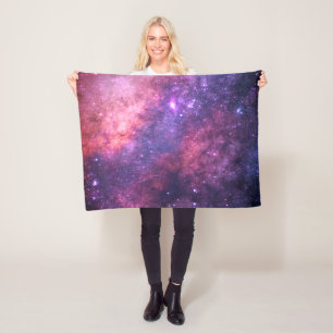 Galaxie Weltraum Planeten Sterne Himmel Universum  Fleecedecke