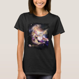 Galaxie-Weltraumkatze erreicht Eis mit Laser T-Shirt