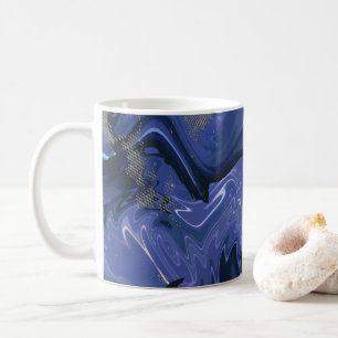 Galaxie Wirbel Blau Abstrakt Kosmisches Muster Kaffeetasse