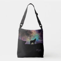 Galaxie-Wolf mit Monogramm