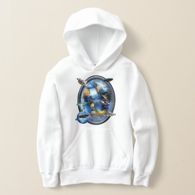 Galaxiebesucher im Weltraum Hoodie (Ablage )