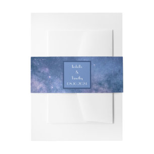 Galaxien-Hochzeit Himmelssternennacht-Dinner I Einladungsbanderole