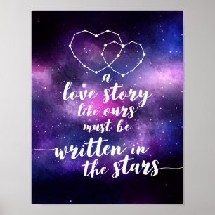 Galaxien-Hochzeits-Konstellation In Den Sternen Ge Poster