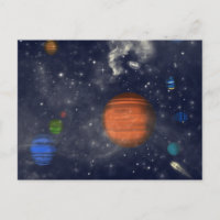 Galaxien mit Sternen und Planeten im Weltraum