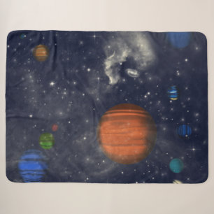Galaxien mit Sternen und Planeten im Weltraum Sherpadecke