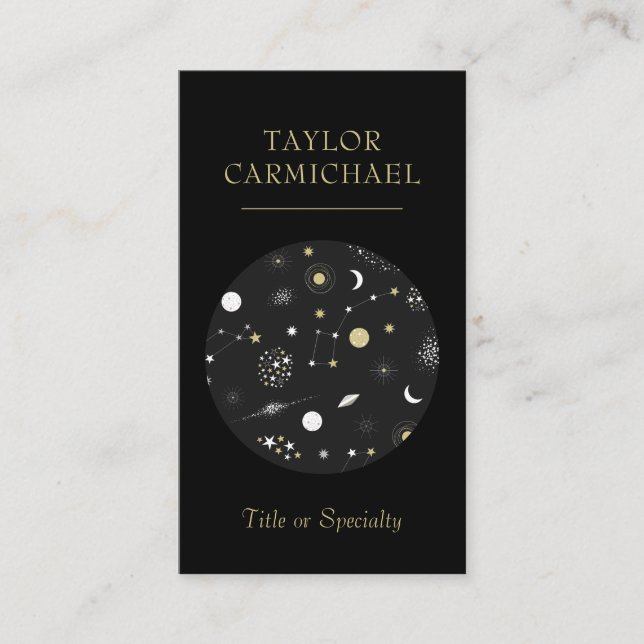 Galaxien und Stern-schwarzer Raum Visitenkarte (Vorderseite)