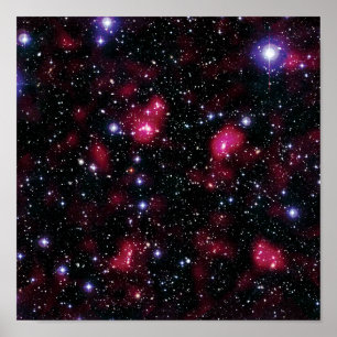 Galaxienhaufen Abell 901/902 Hubble-Weltraum-Foto Poster