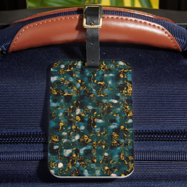 Galaxies Black Blue & Copper Gepäckanhänger (Vorderseite Insitu 2)