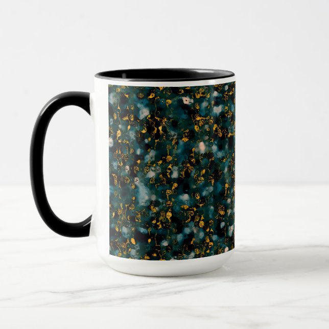 Galaxies Blue Black & Copper Tasse (Links)