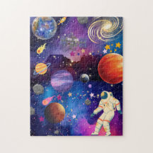 Galaxy-Abenteuer-Weltraum-Puzzle für Kinder – Bunt
