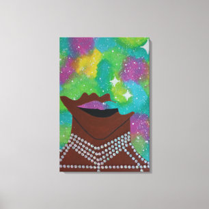 Galaxy Afro Canvas Print Leinwanddruck