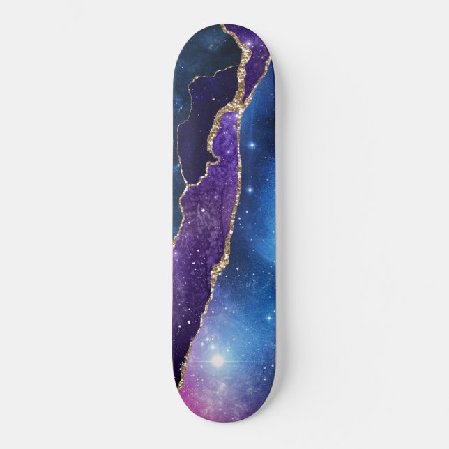 Galaxy Agate Series Design 13 Skateboard (Vorderseite)