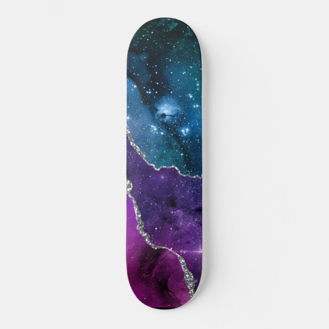 Galaxy Agate Series Design 23 Skateboard (Vorderseite)