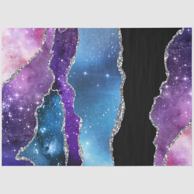 Galaxy Agate Series Design 7 Seidenpapier (Vorderseite)