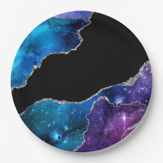 Galaxy Agate Series Design 9 Pappteller