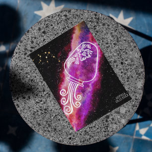 Galaxy Aquarius Personalized Zodiac Sign Postkarte