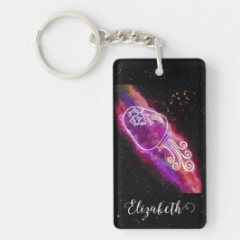 Galaxy Aquarius Zodiac Personalisiertes Zeichen Schlüsselanhänger