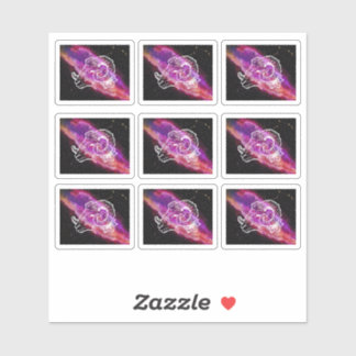 Galaxy Aries Constellation Aufkleber