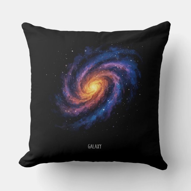 Galaxy Artwork - Cosmic Spiral Space Illustration Kissen (Vorderseite)