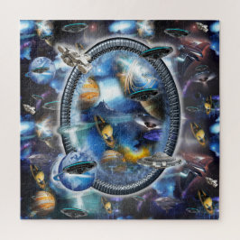 Galaxy Besucher im Weltraum-Jigsaw-Puzzle