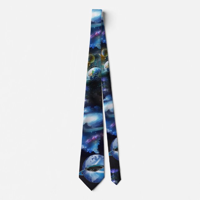 Galaxy-Besucher in Weltraumsocken Krawatte (Vorderseite)