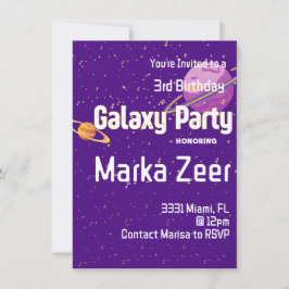 Galaxy Birthday Einladung