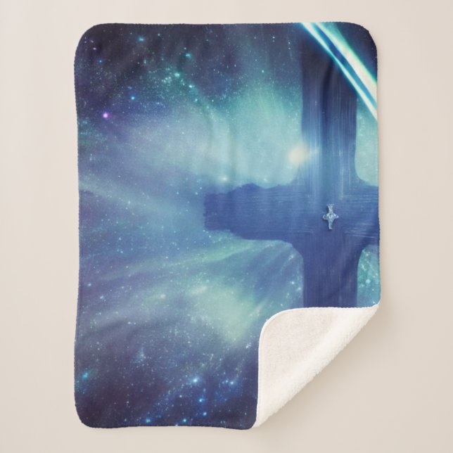 Galaxy Birthed vom Kreuzblanket Sherpadecke (Vorderseite)