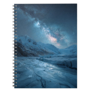 Galaxy Blue Starry Carnet glacier gelé