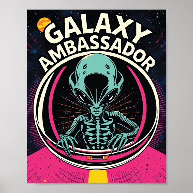 Galaxy Botschafter Alien Poster (Vorne)