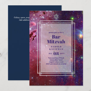 GALAXY Boys BAR MITVAH Space Sky Einladung